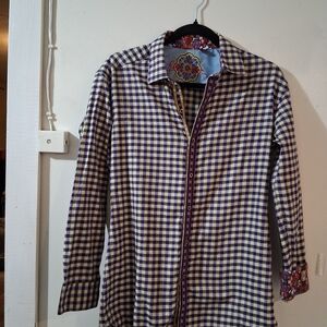 Robert Graham Colorful Embroidered Collar